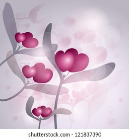 Flowers like heart / Romantic square card