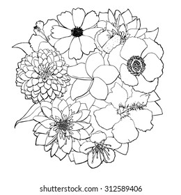 Flowers Line Art