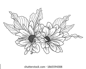 Flowers Line Arts.  You use on greeting card, frame, shopping bags, wall art, wedding invitation, decorations, and t-shirts
