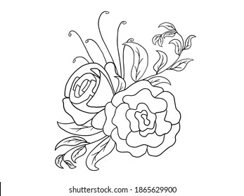 Flowers Line Arts.  You use on greeting card, frame, shopping bags, wall art, wedding invitation, decorations, and t-shirts
