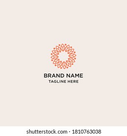 Flowers logo Abstract template design  Vector illustration 