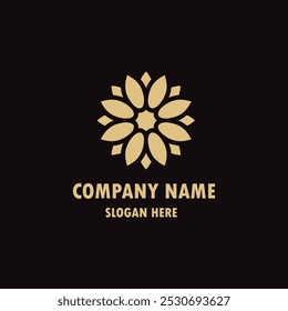 flowers logo design vector silhouette illustration