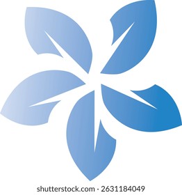 Flowers logo designs.The logo features a stylized, five-petal flower design in varying shades of red, set against a white background.
