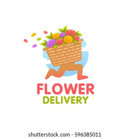 Flowers Logo. Flower Delivery Logo, Emblem And Label