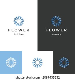 Flowers logo icon design template 