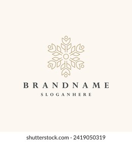 Flowers logo icon design template vector illustration