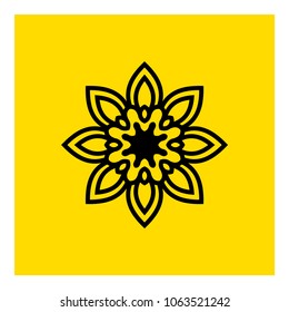 flowers logo. icon vector