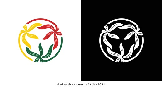 Logo de flores, diseño agradable para cualquier negocio y empresa.