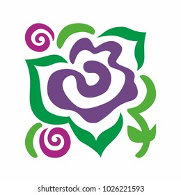 Flowers. Logo. Logo for flowers shop