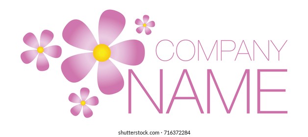 flowers logo template vector for company