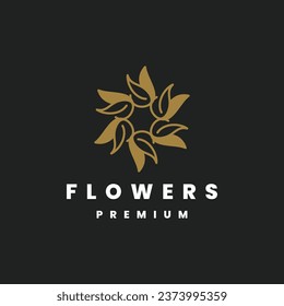 Flowers logo template vector illustration design