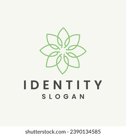 flowers logo template vector illustration design