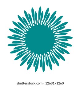 flowers logo with unique character