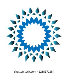 flowers logo with unique character