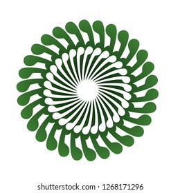 flowers logo with unique character