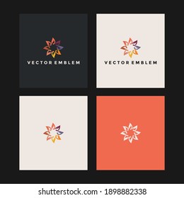 flowers logo vector icon illustration