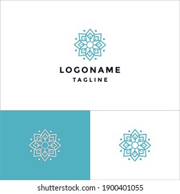 flowers logo vector icon illustration