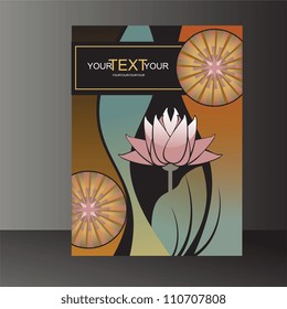 flowers lotus pattern, book background