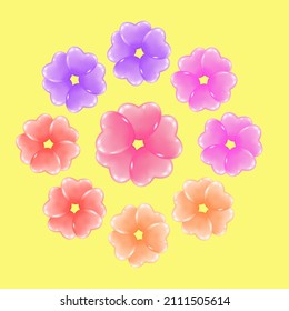 flowers from love background vector illustration. beautiful icon