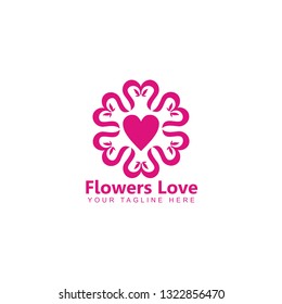 Flowers Love Logo Design Inspiration