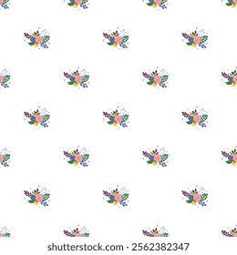 Flowers And Love Seamless Vector Pattern Design