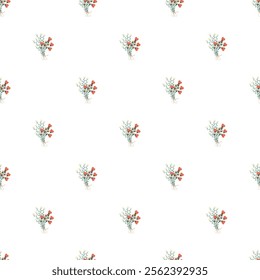 Flowers And Love Seamless Vector Pattern Design