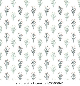 Flowers And Love Seamless Vector Pattern Design