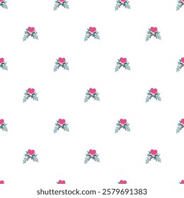 Flowers For Love Seamless Vector Pattern Design