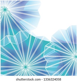 flowers made of ice crystals. vector illustration. EPS 10.
