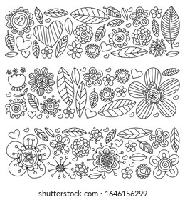 Flores 8 de marzo. Patrón de perro. Iconos vectoriales para mujeres.