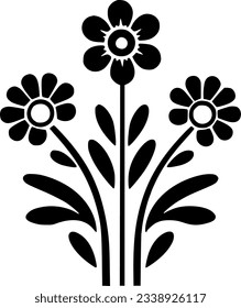 Flowers - Minimalist and Flat Logo - Vector illustration