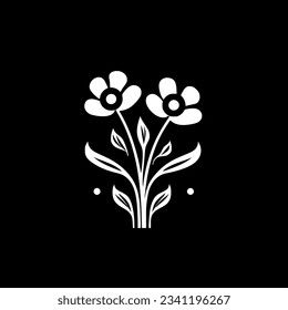 Flowers - Minimalist and Flat Logo - Vector illustration