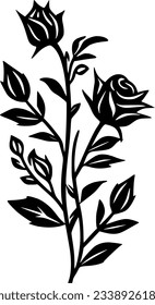 Flowers | Minimalist and Simple Silhouette - Vector illustration
