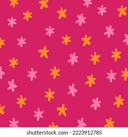 flowers Modern Hand drawing pattern. Vector.