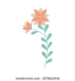 flowers nature leaf icon flat