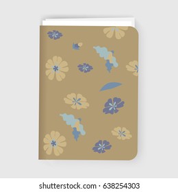 Flowers Notebook Graphic Illustration Vector