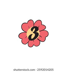 Flowers Numbers Stock Illustrations  Vector