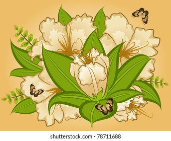 Flowers on background