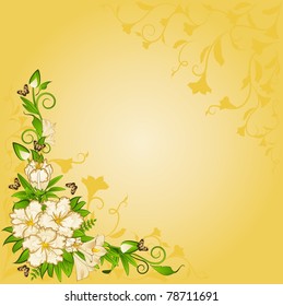 Flowers on background