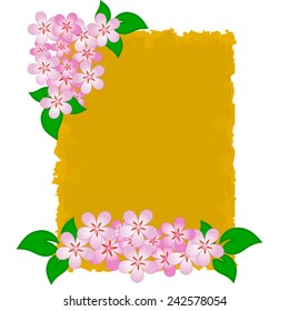 flowers on a background of old paper