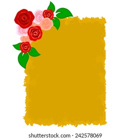 flowers on a background of old paper