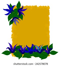 flowers on a background of old paper