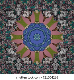 Flowers on black, pink and blue colors in watercolor style. Seamless floral pattern with flowers on black, pink and blue colors.