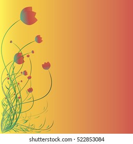 Flowers on a bright background