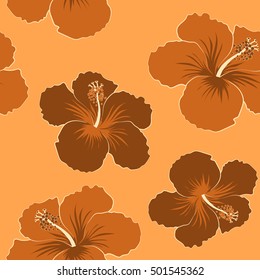 Flowers on brown background.