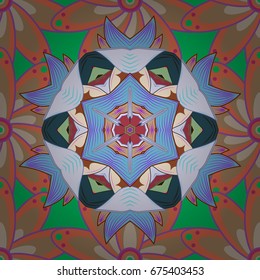 Flowers on colorful background. Cute Floral pattern in the small flower.