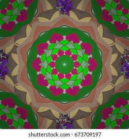 Flowers on colorful background. Seamless Floral Pattern in Vector illustration.