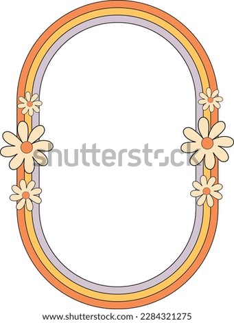 Flowers on ellipse frame element