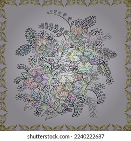 Flores en tonos grises, beige y neutros. Tejido de tela textura margarita flor detalle.
