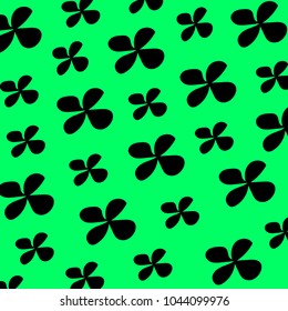 Flowers on the green background.